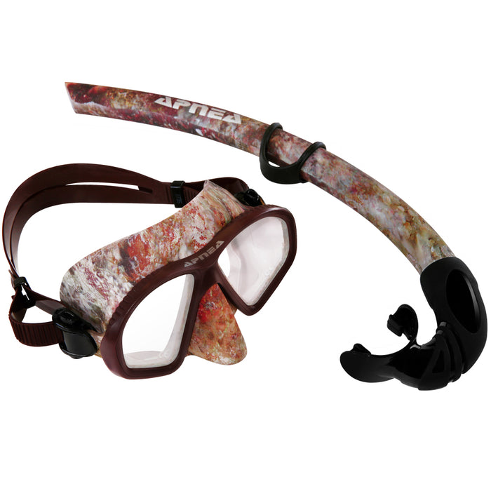 APNEA BROWN MASK AND SNORKEL COMBO