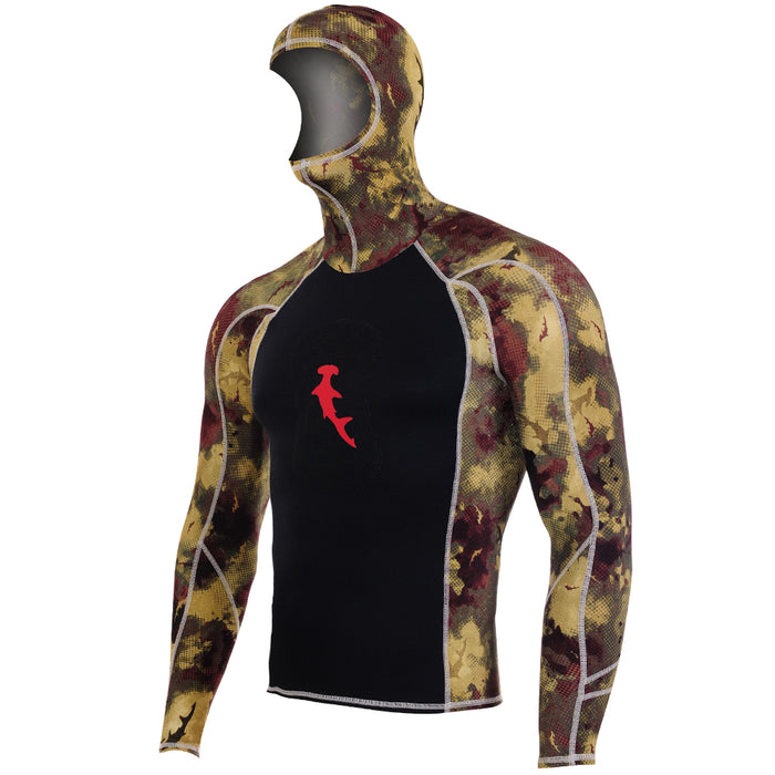 AMBUSH HOODED RASHGUARD HH CAMO GREEN XS